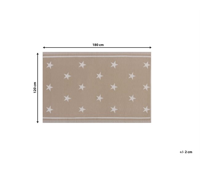 Beliani Alfombra de exterior LATUR 120x180 Arena