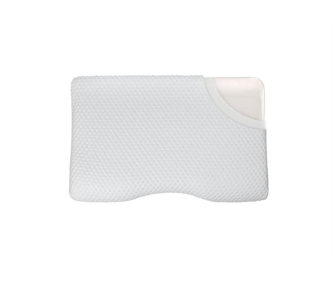 Almohada De Lujo Ergonómica Y Cervical De Espuma Con Memoria Blanco/ Beige