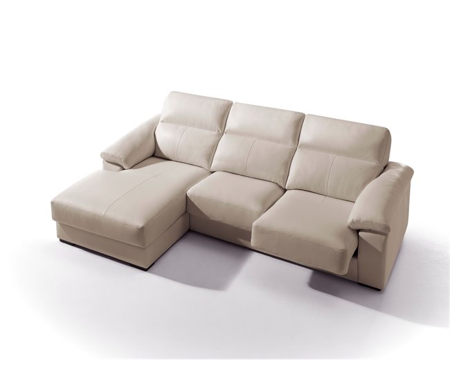Chaise longue piel WILLY Beige