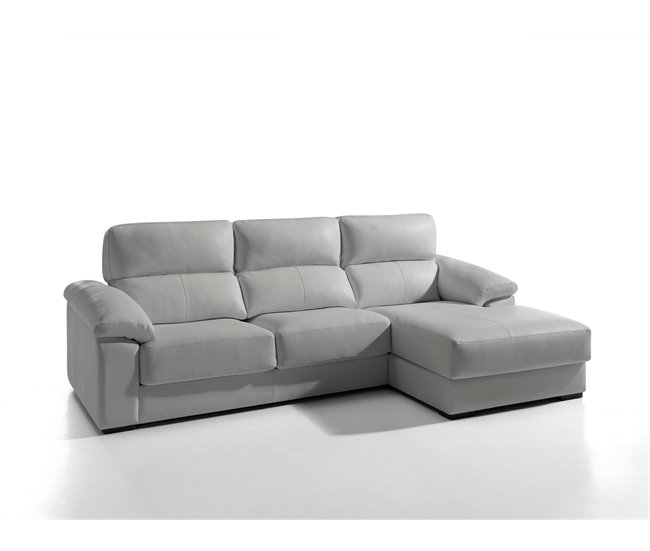 Chaise longue piel WILLY Gris