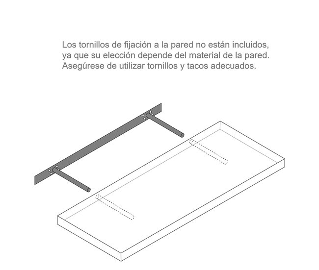 Acomoda Textil – Estantería para Pared 50 Blanco Brillo