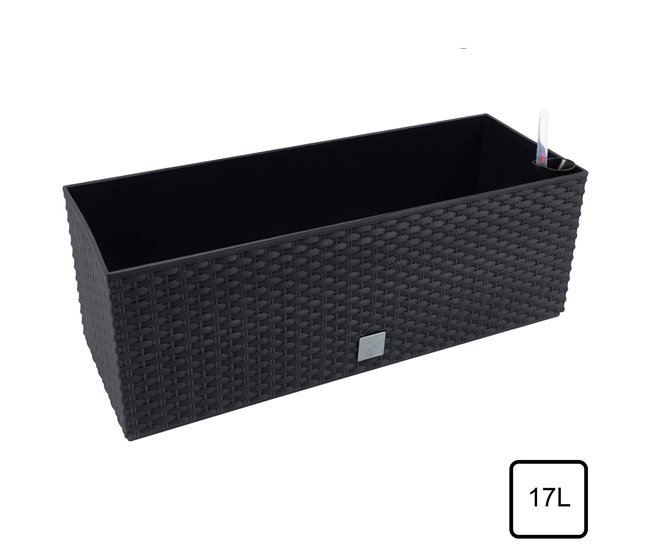 2 unidades de jardinera rectangular 17 litros Antracita