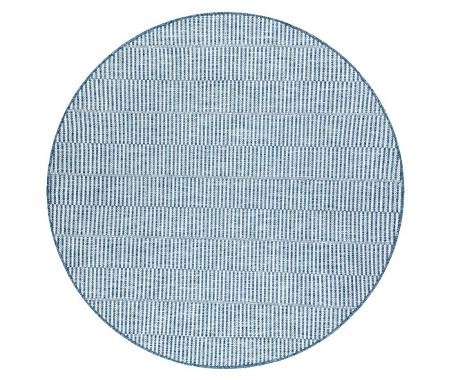Alfombra de cuerda sisal LOFT 21198 Circulo Boho 120x120 Azul