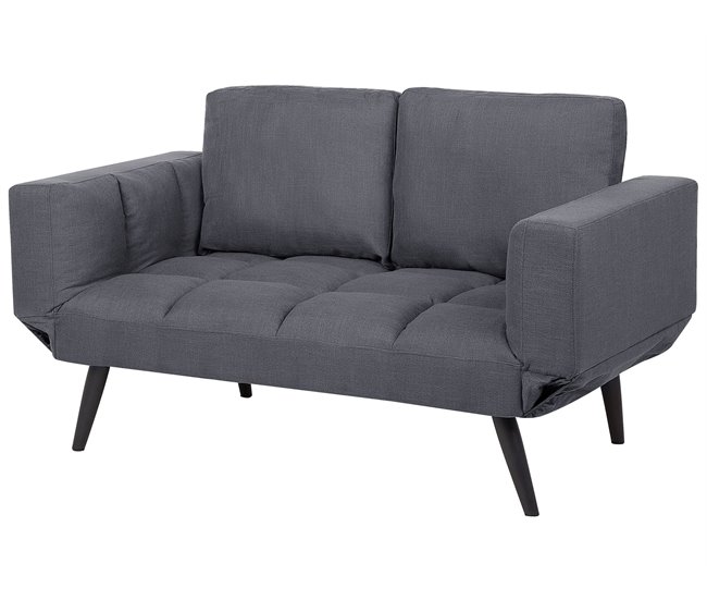 Beliani Sofá de 2 plazas Poliéster BREKKE Azul Marino