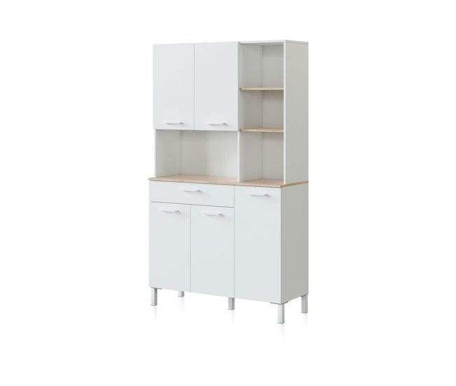Alacena cocina Colin 5 Puertas 108 Natural/ Blanco