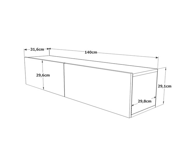 Mueble tv WALLY Blanco/ Madera