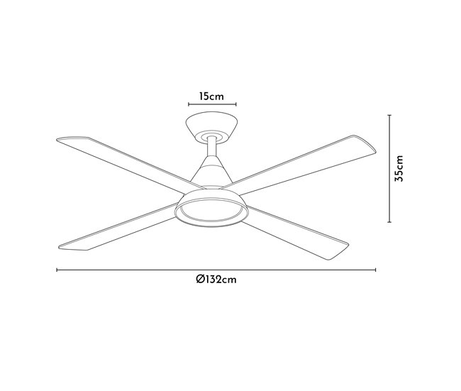 Ventilador de techo VIGO marca Saba Blanco/ Gris
