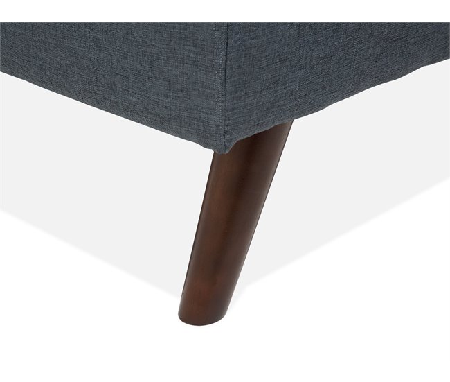 Beliani Sofá de 3 plazas Poliéster RONNE Azul Marino