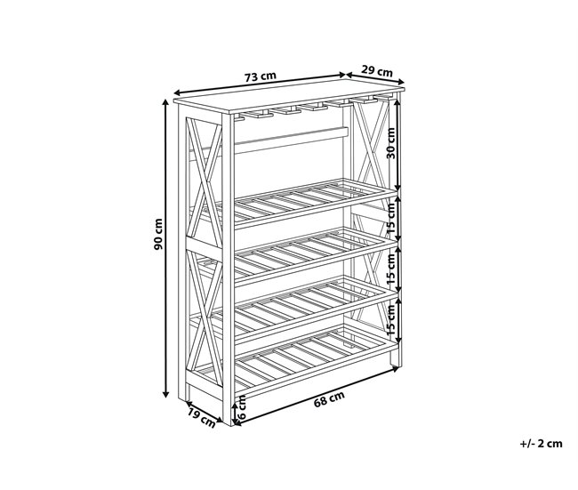 Beliani Botellero ROTHESAY Marron