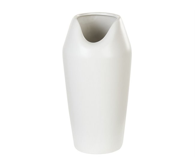 Beliani Jarrón decorativo APAMEA Blanco