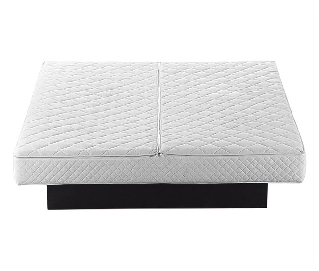 Beliani Cama de agua Lino LESTRE 201x221 Crema