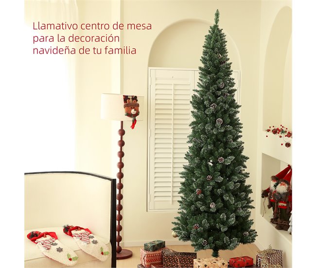 Árbol de Navidad Plástico HOMCOM, hogar - decoración Verde