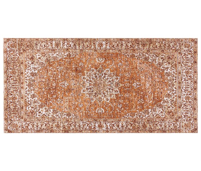 Beliani Alfombra de pelo corto HAYAT 80x150 Naranja
