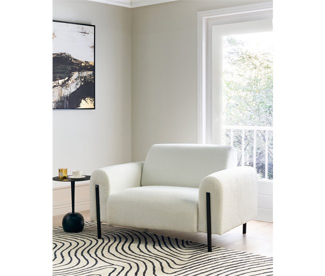 Beliani Sillón ASKIM Blanco