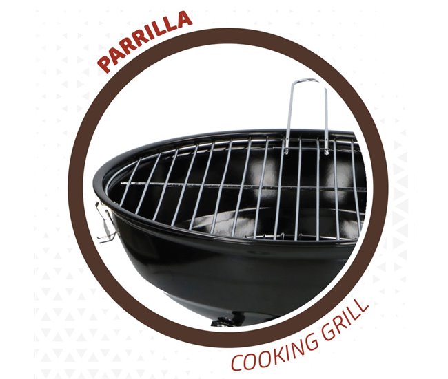 Barbacoa carbón con tapa Aktive Rojo