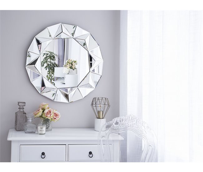 Beliani Espejo HABAY Gris