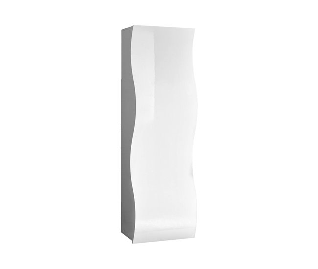 Armario multiusos 1 puerta efecto madera Blanco