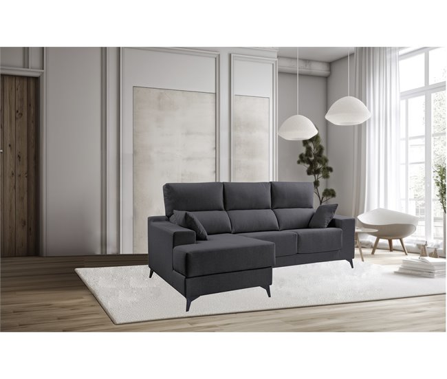 Chaise longue M NOELIA Antracita