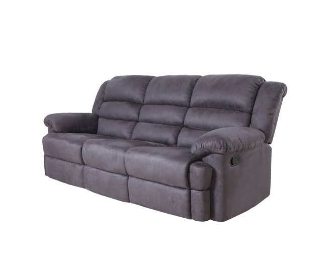 Sofá relax 3 plazas BERRY Gris Oscuro