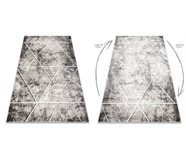 Alfombra MATEO 8031/944 Moderna geométrica Triángulos 160x220 Gris
