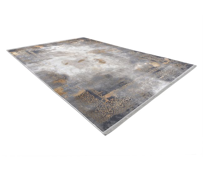 Alfombra LUCE 77 moderna Marco vintage Structural 154x220 Gris