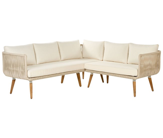 Beliani Conjunto de jardín ALCAMO Beige