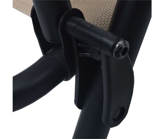 2 Sillas plegables de jardín de textilene Beige