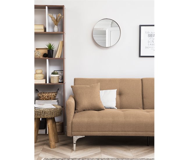 Beliani Sofá cama Poliéster LUCAN Beige