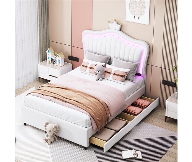 Camas infantiles 100x203 Blanco