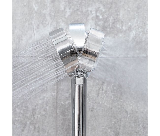 Alcachofa de Ducha Doble con Dispensador 3 en 1 Plateado