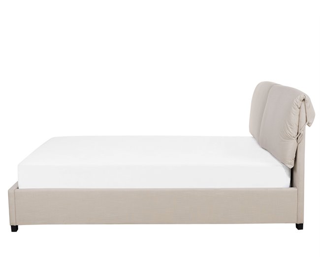 Beliani Cama de agua Poliéster BELFORT 191x212 Beige