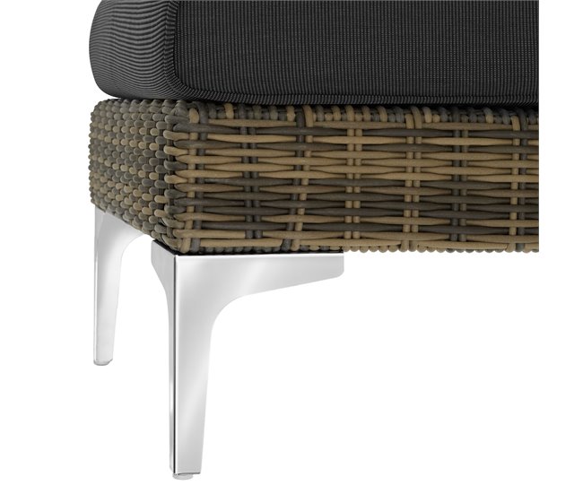 Pieza modular para conjunto de ratán Marron