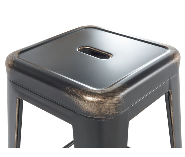 Beliani Silla de bar CABRILLO Negro