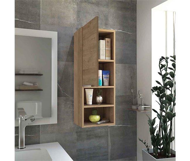 Armario de Pared baño Mila, con estantes Beige