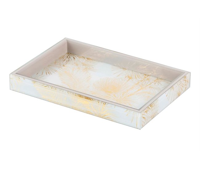 Bandeja Cristal Impresion Foil Verde