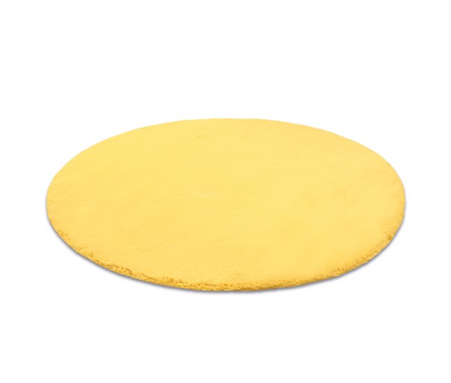 Alfombra BUNNY Imitación de piel de conejo 100x100 Amarillo