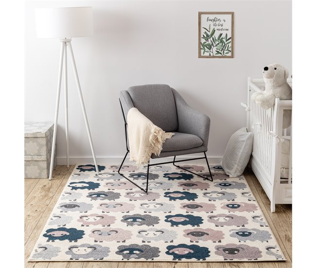 Alfombra HEOS 78468 Ovejas 190x270 Crema