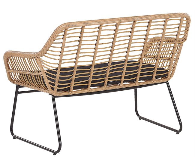 Beliani Conjunto de jardín Ratán sintético MINORI Natural