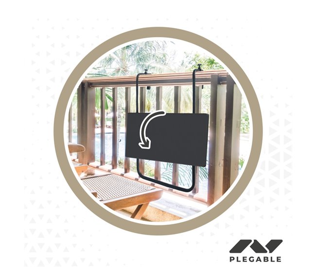 Mesa plegable balcón multiposición Aktive Antracita