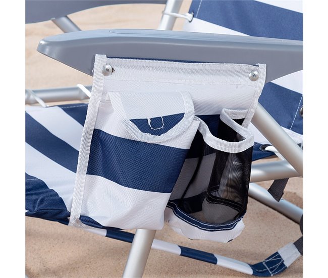Aktive Pack 2 sillas playa plegables bajas y multiposición Azul