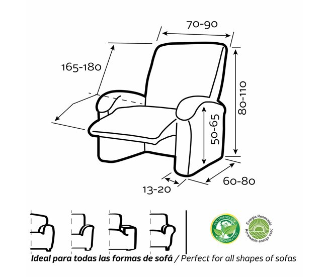 Funda para sillón NIAGARA Verde Oscuro
