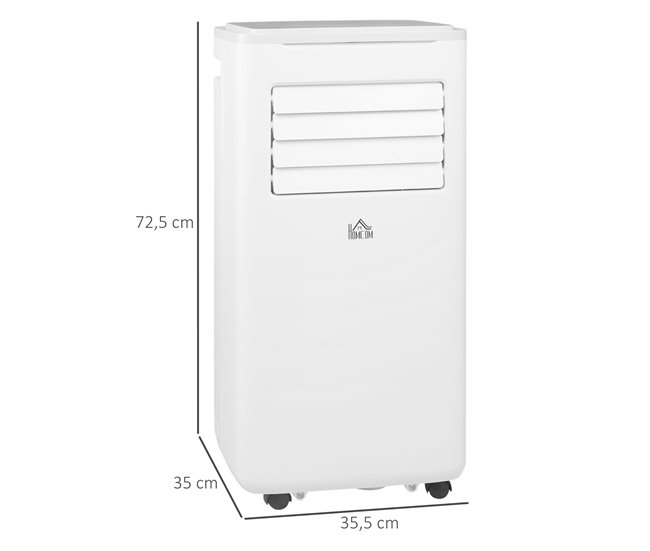 Aire Acondicionado Portátil ABS, Cobre, Aluminio HOMCOM Blanco