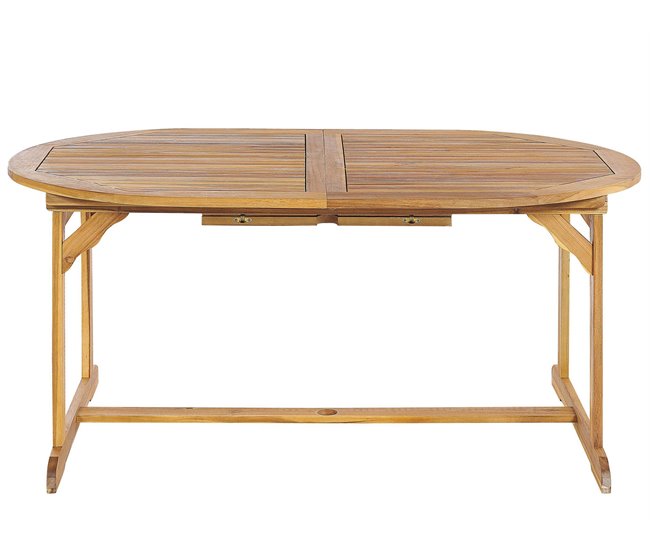 Beliani Conjunto de comedor MAUI II Madera Clara