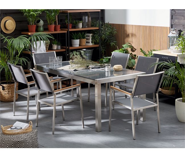 Beliani Conjunto de comedor GROSSETO Beige