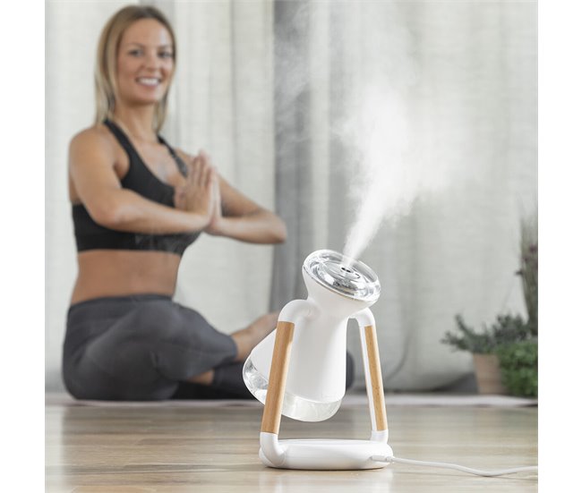 Humidificador Difusor de Aromas y Cargador Inalámbrico 3 en 1 Multicolor