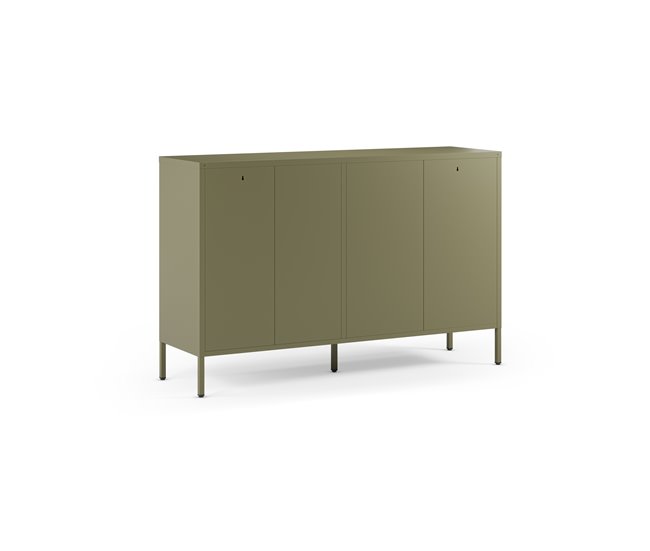 Aparador FAYNA con 2 puertas 3 cajones color verde Verde