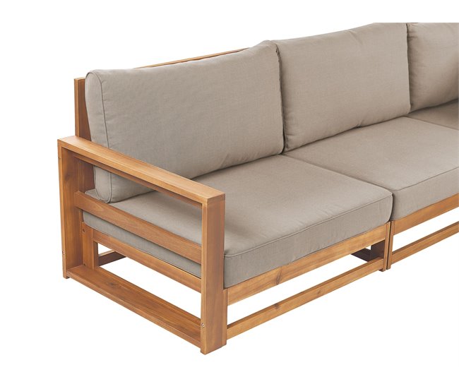 Beliani Conjunto de jardín TIMOR Gris Oscuro