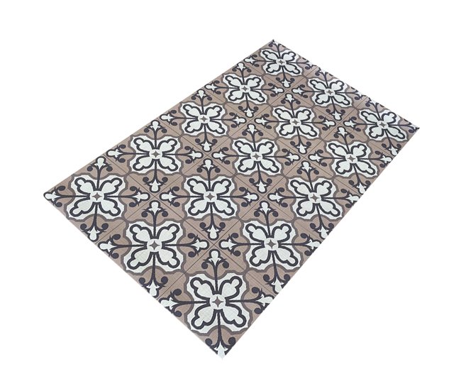 Acomoda Textil – Alfombra Vinílica Hidráulica para Hogar. 80x140 Marron Claro