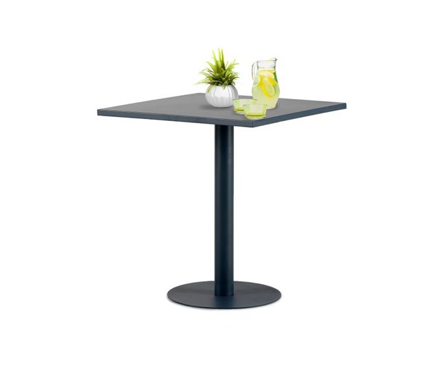 Conforama Mesa de exterior Glot Antracita 70 x 73 x cm