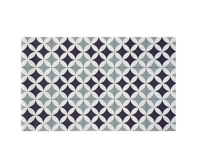 Acomoda Textil – Alfombra Vinílica Hidráulica para Hogar. 80x140 Azul